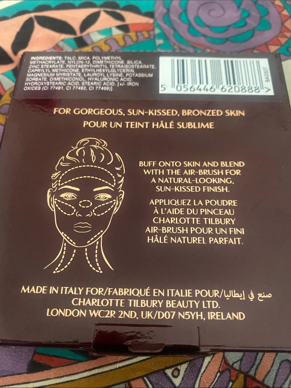 Charlotte Tilbury Airbrush Bronzer - Dark Brown & Gold Packaging